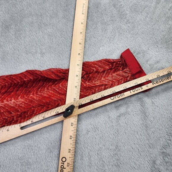 Soft Surroundings Tunic Top Women S Red Embellished Chiffon Beaded Boho Flowy - Picture 11 of 12